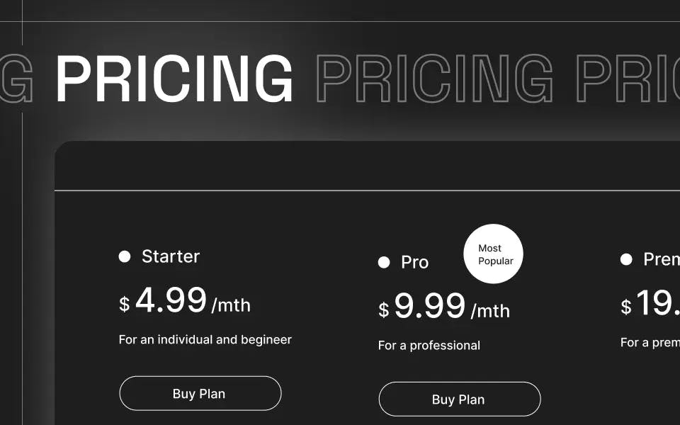 Dynamic Pricing Page
