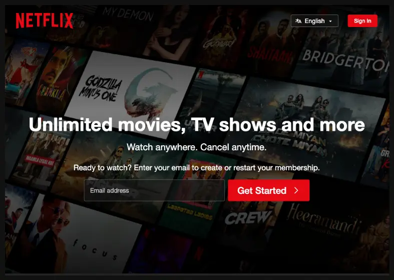 Netflix Landing Page but for our location